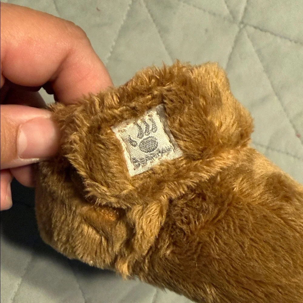 BearPaw Baby Infant Brown Fuzzy Faux Fur Slipper Booties - Size 2 (3/6 Months)
